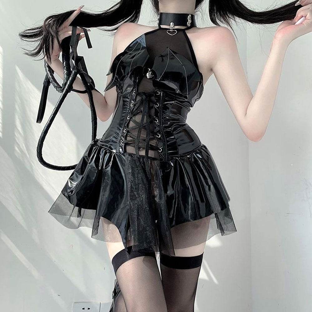 Witch Cosplay Costume Female Little Devil Perspective Skirt - zzcosplay