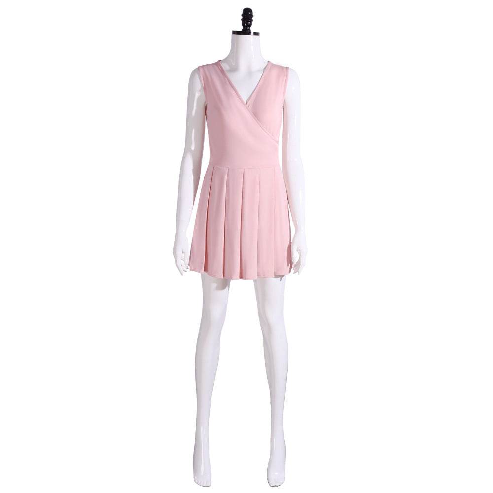 Wicked Glinda Pink Women Short Dress Outfit Carnival Cosplay Costume - zzcosplay