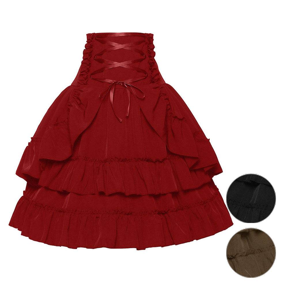 Medieval Retro Style Palace Women's Waist Dance Skirt Dress - zzcosplay