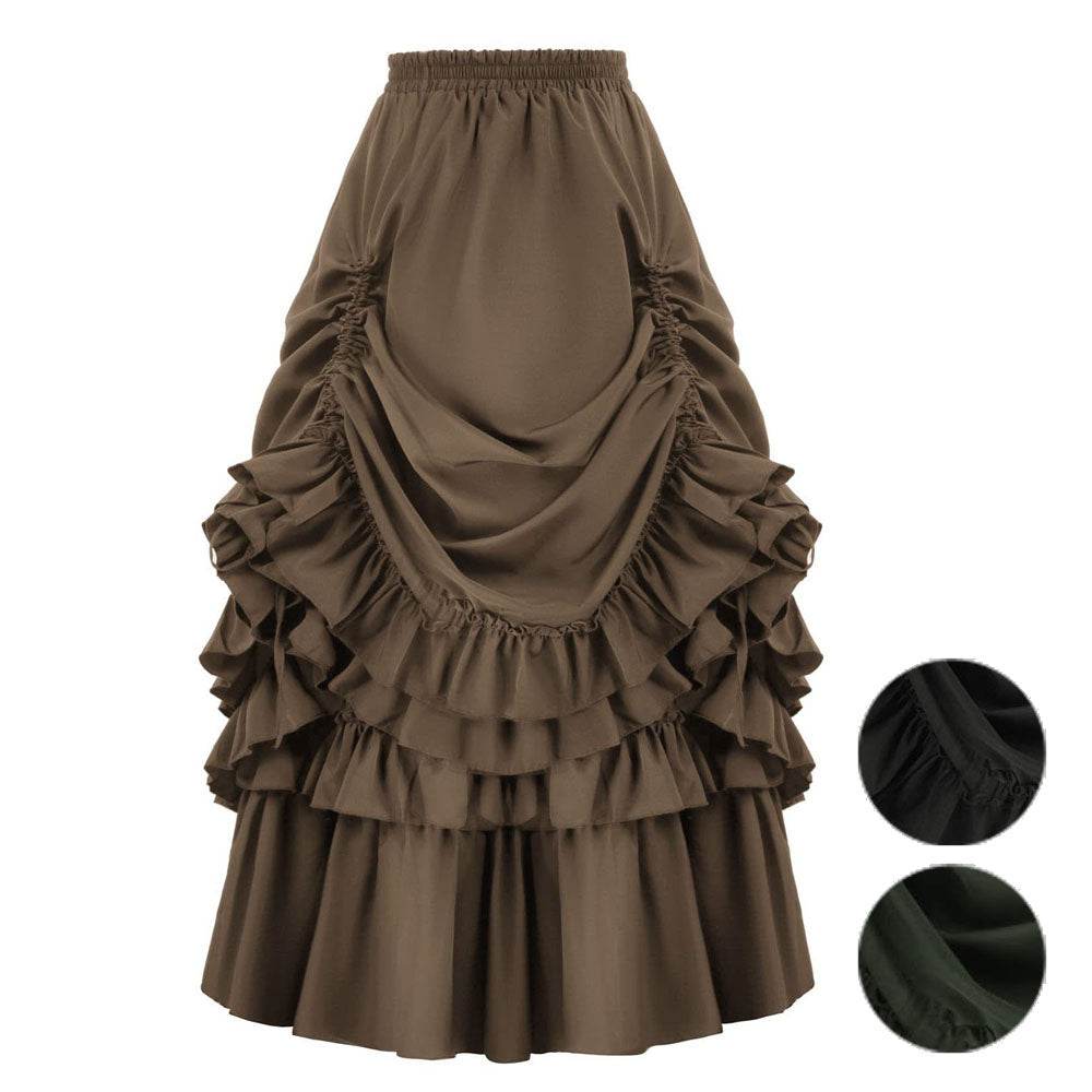Medieval Retro Style Women's Waist Dance Skirt Dress - zzcosplay