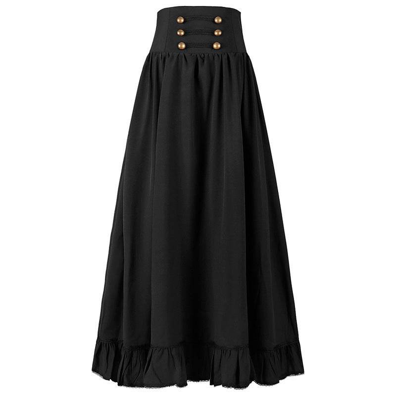 Medieval Women's Retro Style Waist Dance Skirt Dress - zzcosplay