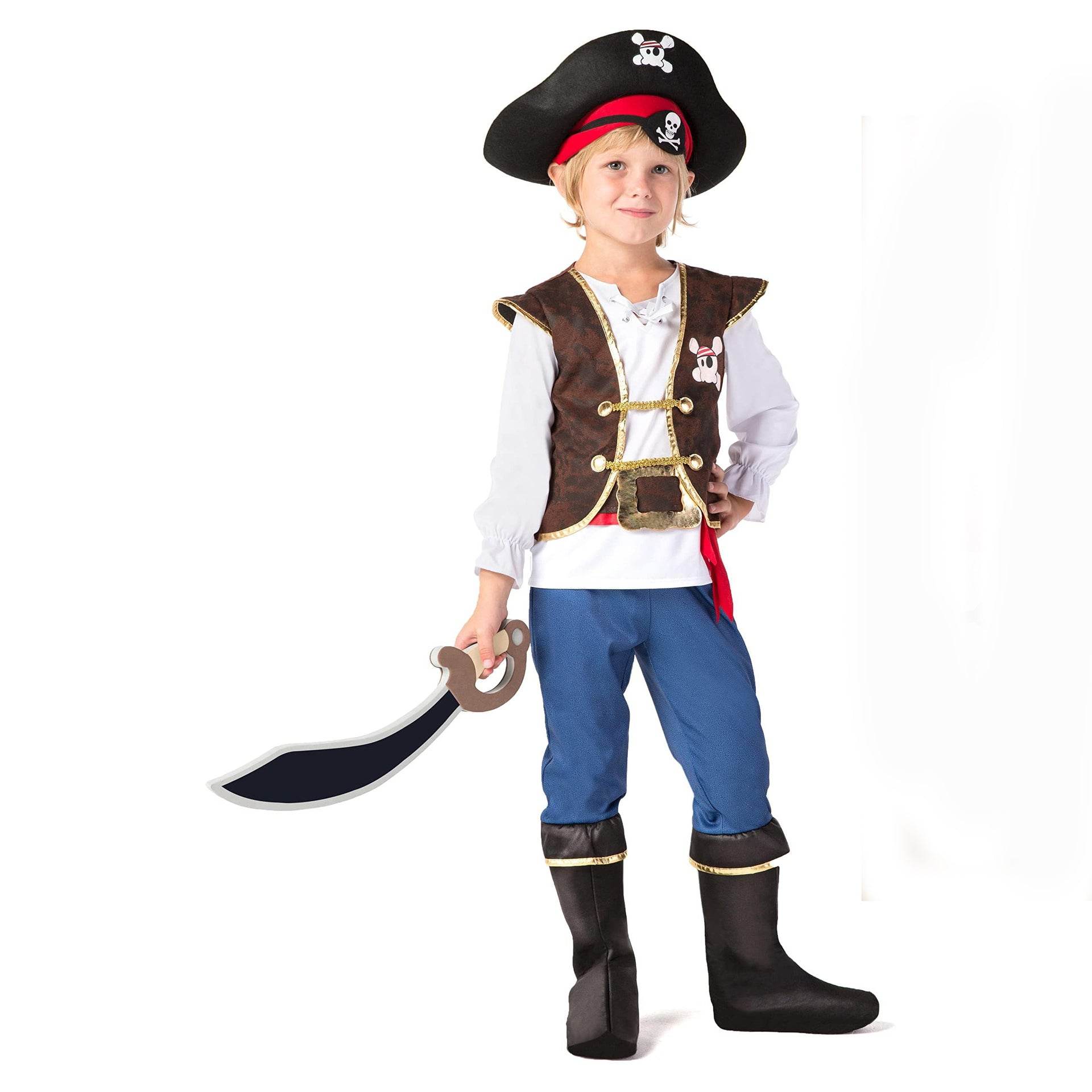 Halloween Kids Boys Girls Pirate Costume Set for Toddler Themed Party - zzcosplay