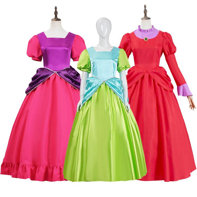 Cinderella cosplay costume elder and Second sister stage princess dress - zzcosplay