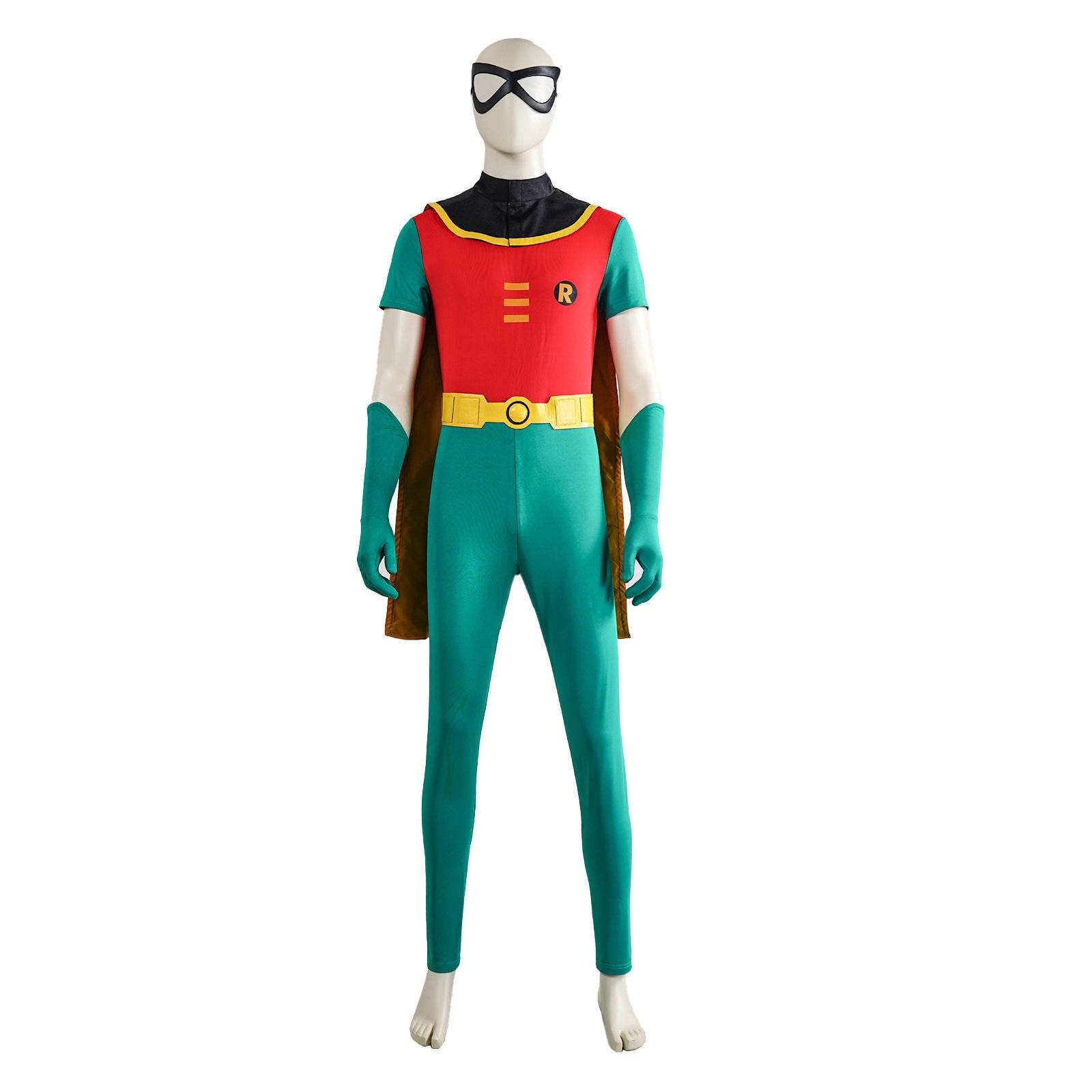 Teen Titans Robin Costume Super Hero Halloween For Adult Full Set With Cape - zzcosplay