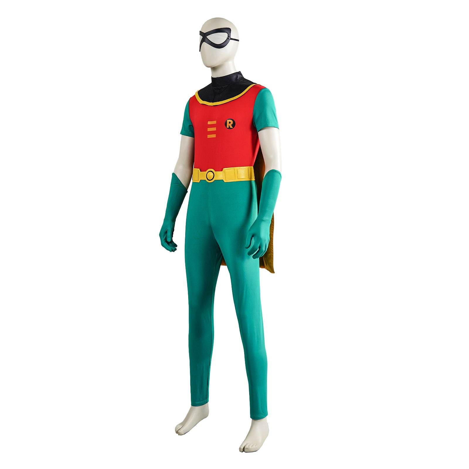 Teen Titans Robin Costume Super Hero Halloween For Adult Full Set With Cape - zzcosplay
