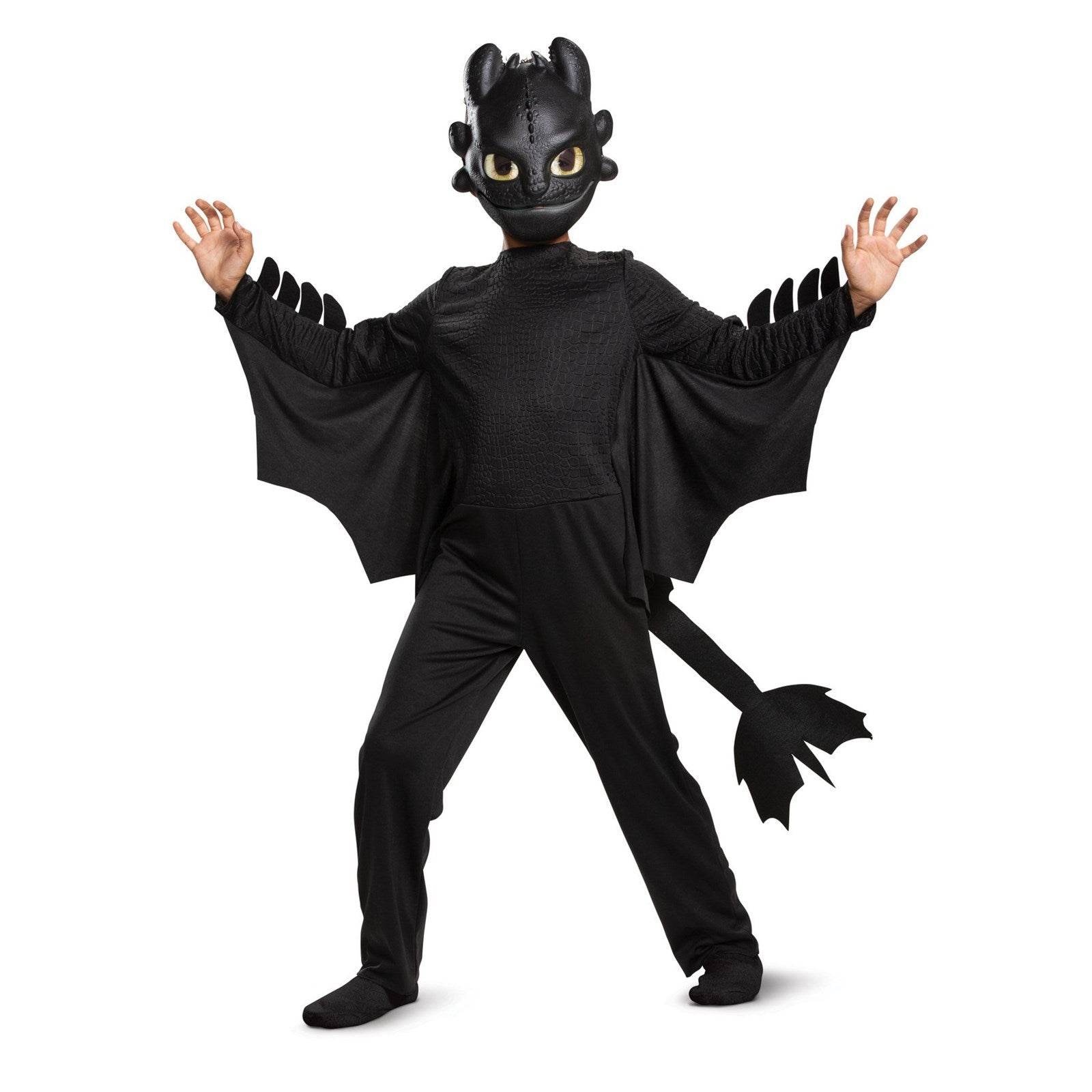 How to Train Your Dragon: Toothless Live Action Deluxe Child Costume Halloween - zzcosplay
