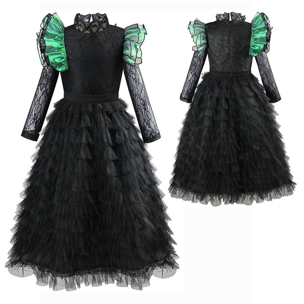 Wicked Black lace dress Halloween holiday party dress - zzcosplay