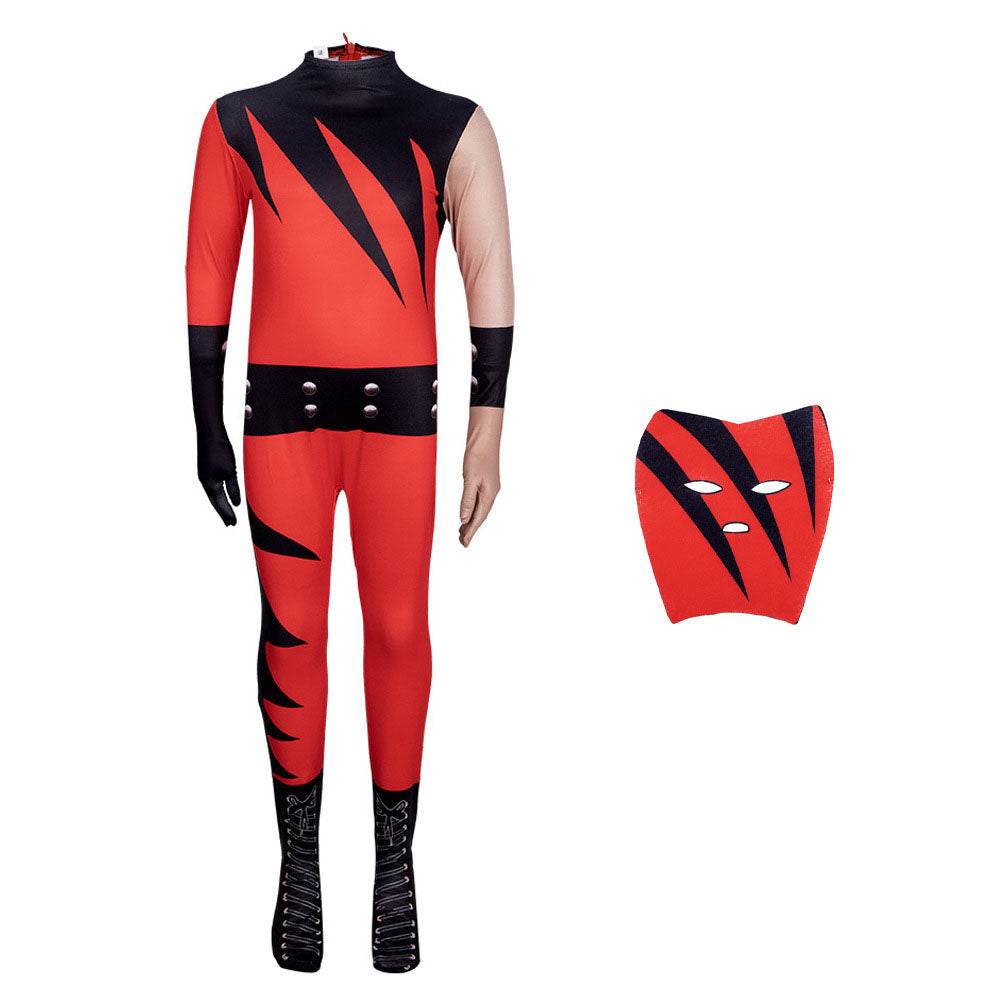 WWE wrestler Kane jumpsuit Cosplay Costume For Kids - zzcosplay