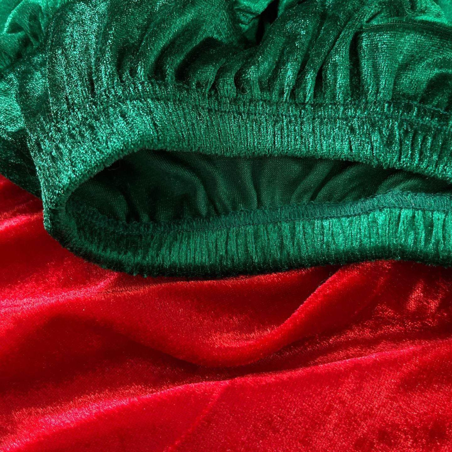 Green Christmas Party dress Costume adult couple stage costume - zzcosplay