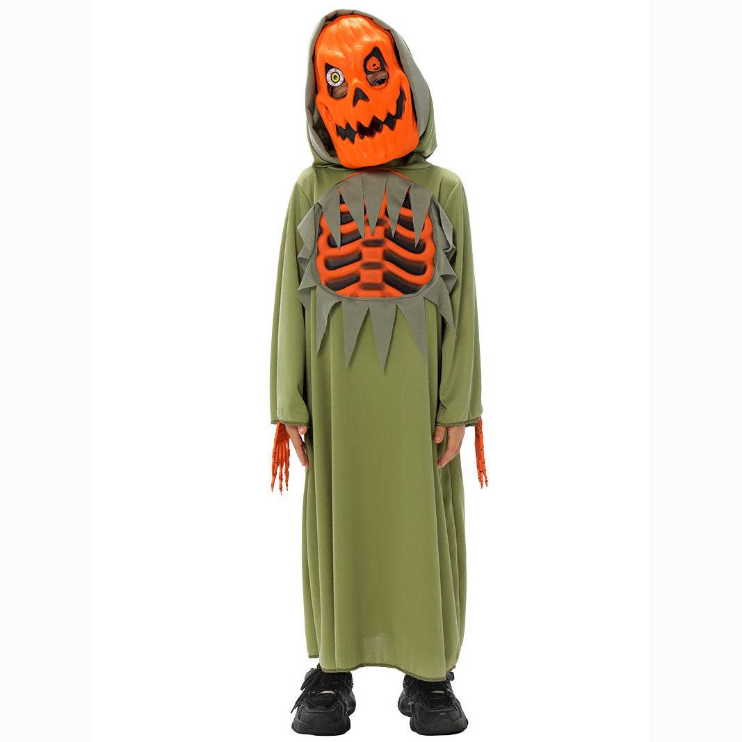 Fun World Scaru Skeleton Bleeding Pumpkin Halloween Costume for Kids - zzcosplay