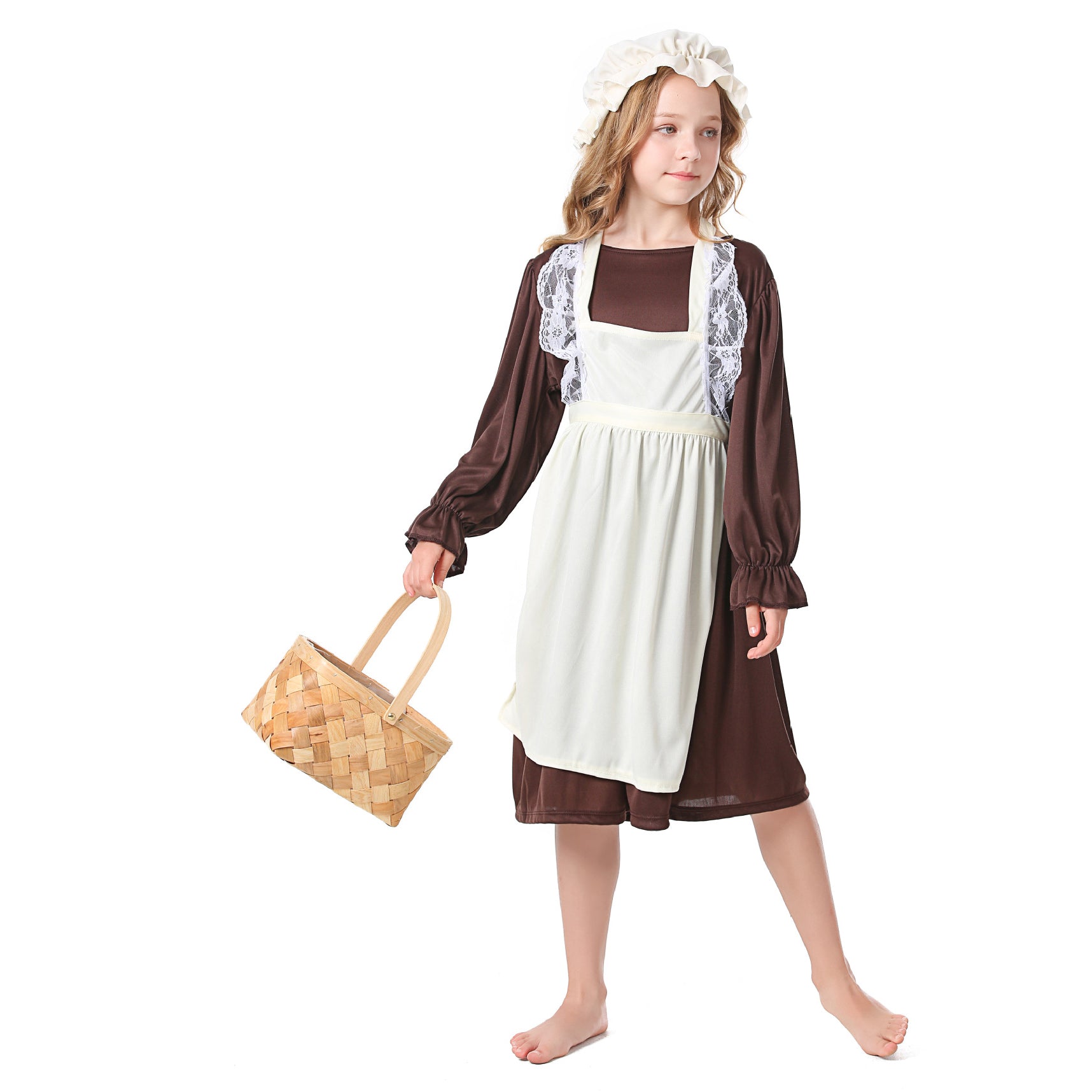 Medieval Costume For Children: European Colonial Poor Man Grandma Costume - ZZCOSPLAY