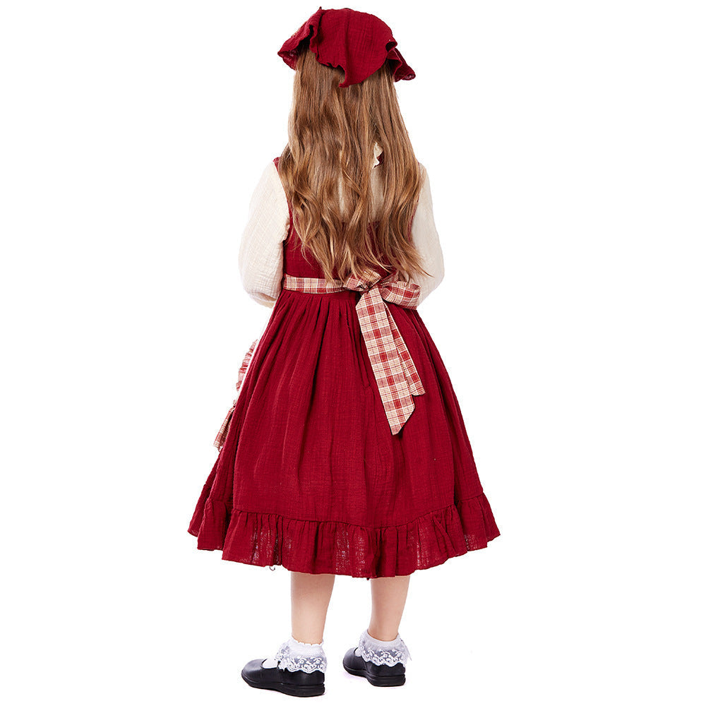 Kids The Little Match Girl Maid Oktoberfest Costume Dress Halloween - ZZCOSPLAY