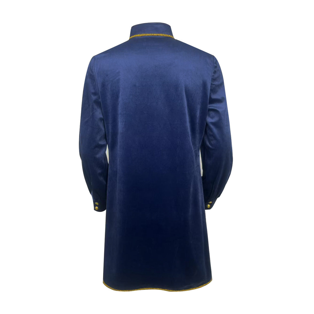 Men's Blue Beauty and the Beast Prince Costume Medieval Tailcoat Gothic Frock Coat - ZZCOSPLAY