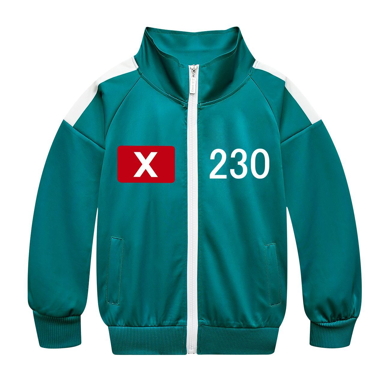 Adult Kids Players Tracksuit Game Costume Squid Cosplay Green Jacket Shirt - ZZCOSPLAY