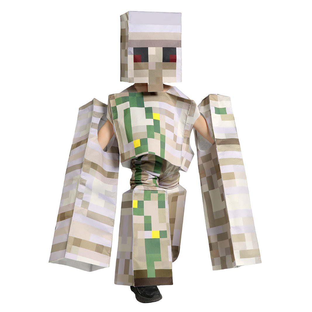 Minecraft Skeleton Kids Costume For Children Boy Girl Halloween - ZZCOSPLAY