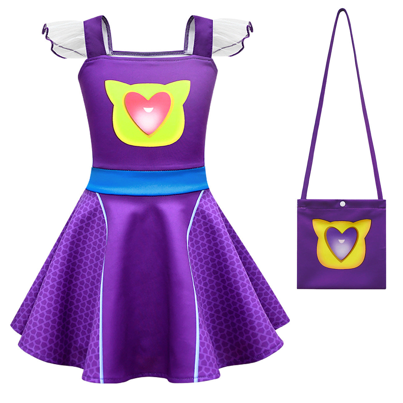 SuperKitties Sparks Buddy Light Up Costume Princess Dresses For Kids Girl - ZZCOSPLAY