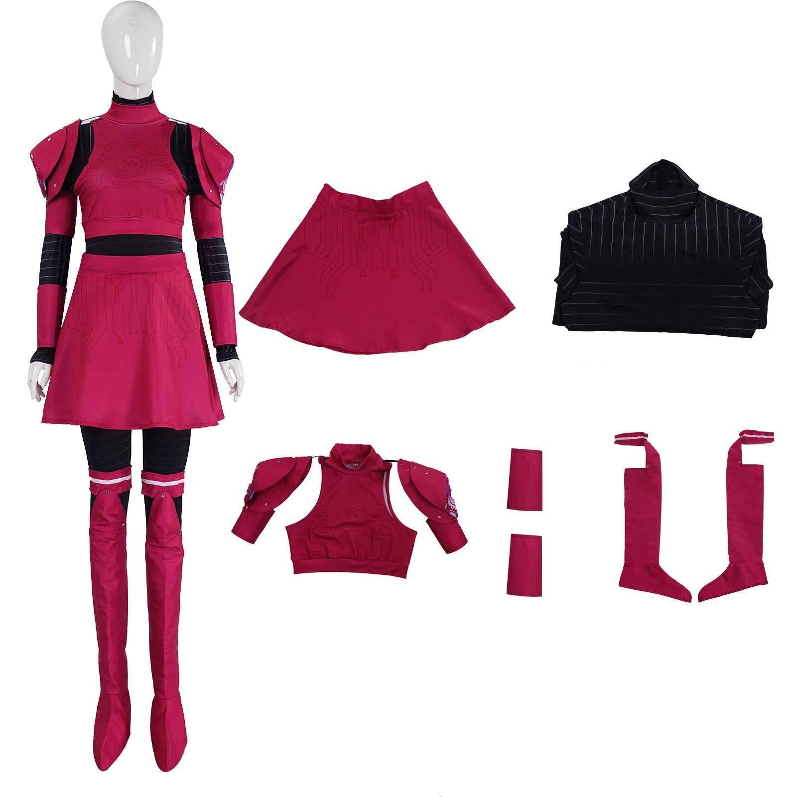 Robot Scary Doll Megan Costume M3GAN 2.0 Horror Cosplay for Adult Kids