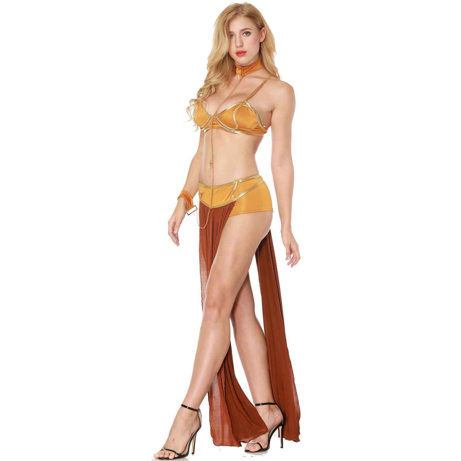 Leia Costumes Princess Slave Queen Dress Star Wars Cosplay Halloween