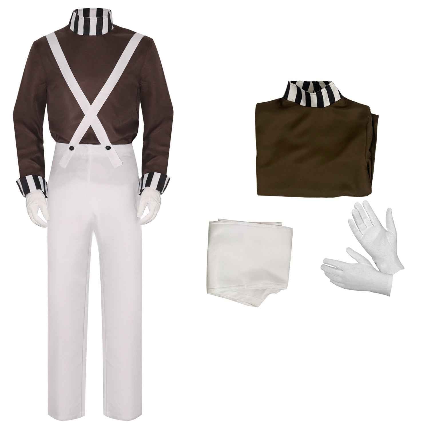 Charlie and the Chocolate Factory Clown Cosplay Costume Carnival Suit