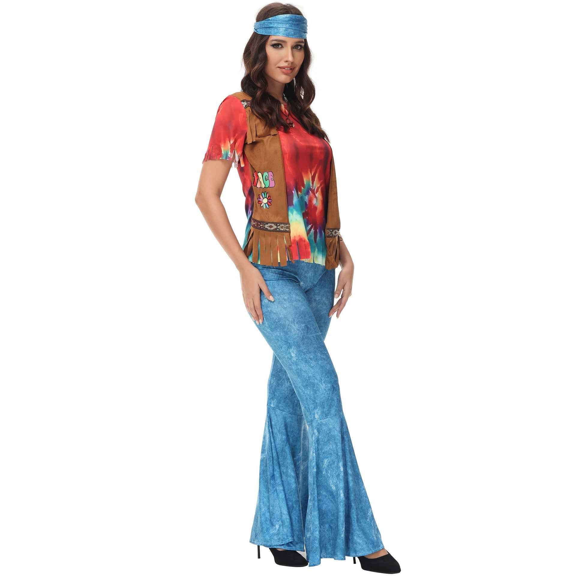 Adult Party Costume 70s 80s Disco Hippie Costume