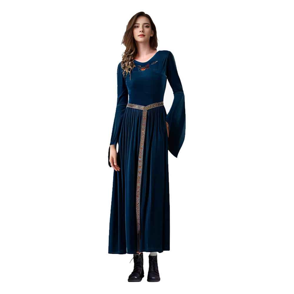 Ankola Halloween Medieval Princess Bell Sleeves Vintage Dress for Women Party