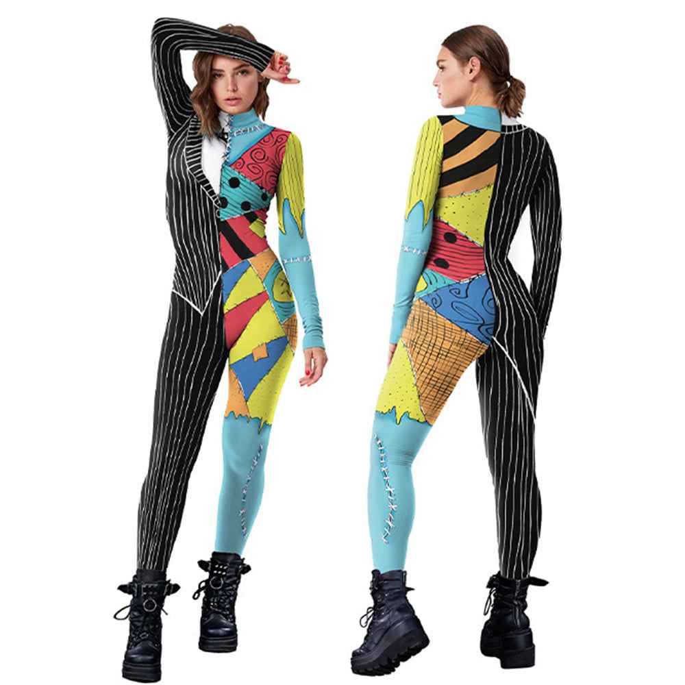 Halloween costume Christmas Nightmare cosplay Sally Jumpsuit dress