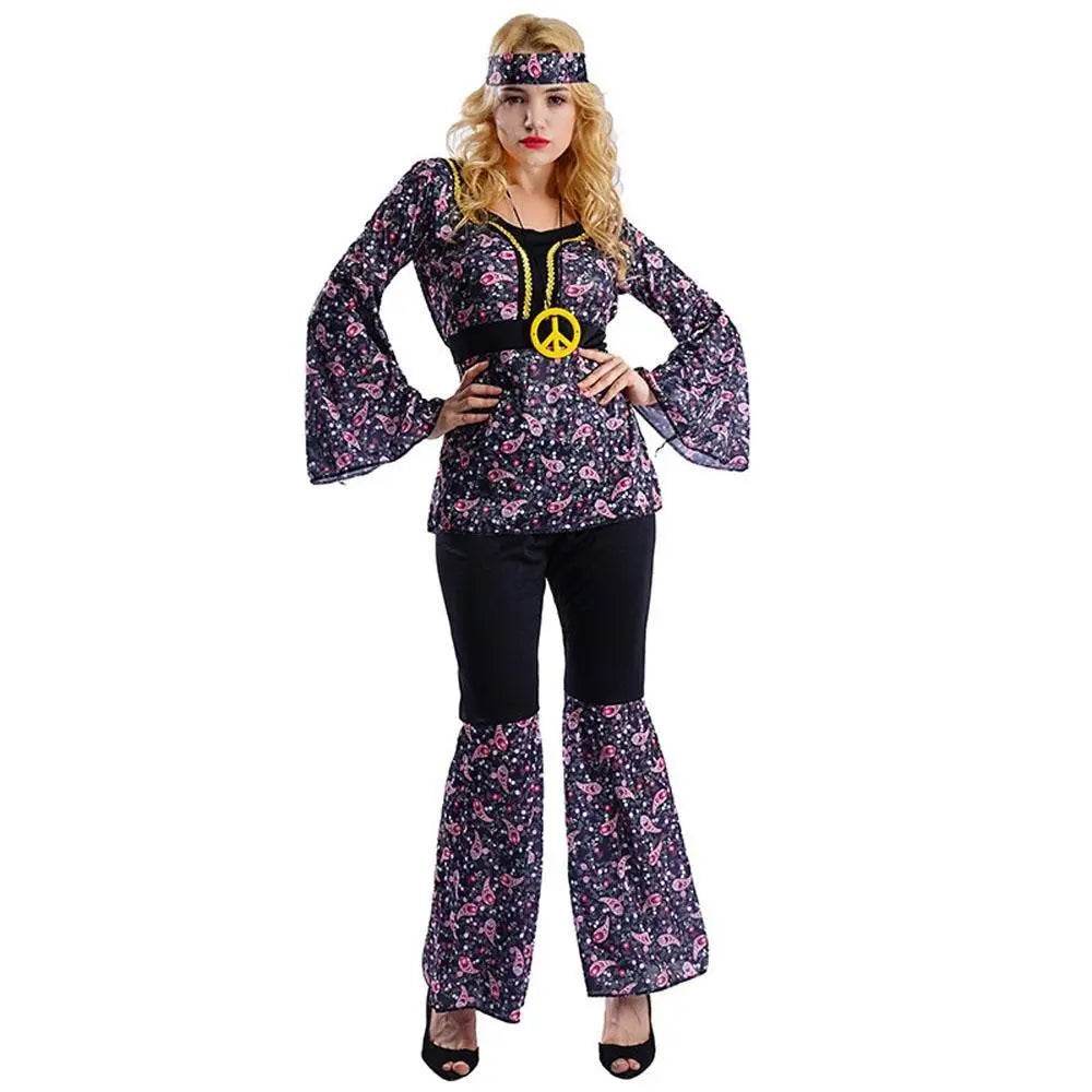 70s Costumes Hip Hop Rock Hippie Vintage Cosplay Halloween Outfit - zzcosplay