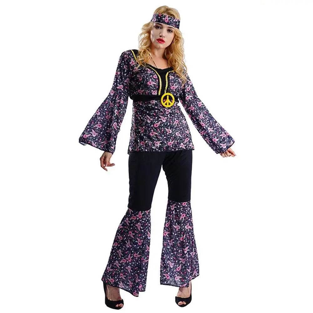 70s Costumes Hip Hop Rock Hippie Vintage Cosplay Halloween Outfit - zzcosplay