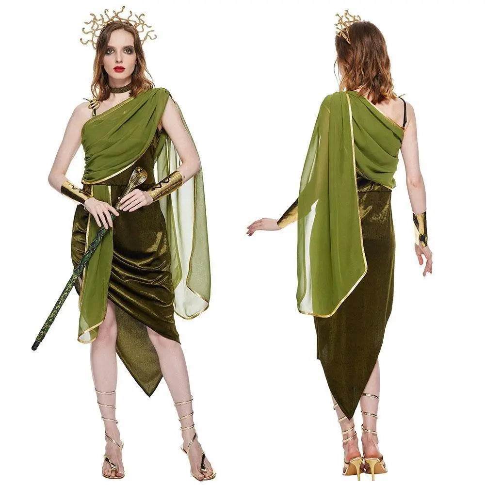 Adult Medusa Costume Halloween Cosplay Outfit for Bar Parties and Performances - zzcosplay