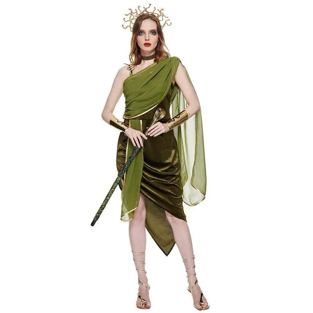 Adult Medusa Costume Halloween Cosplay Outfit for Bar Parties and Performances - zzcosplay