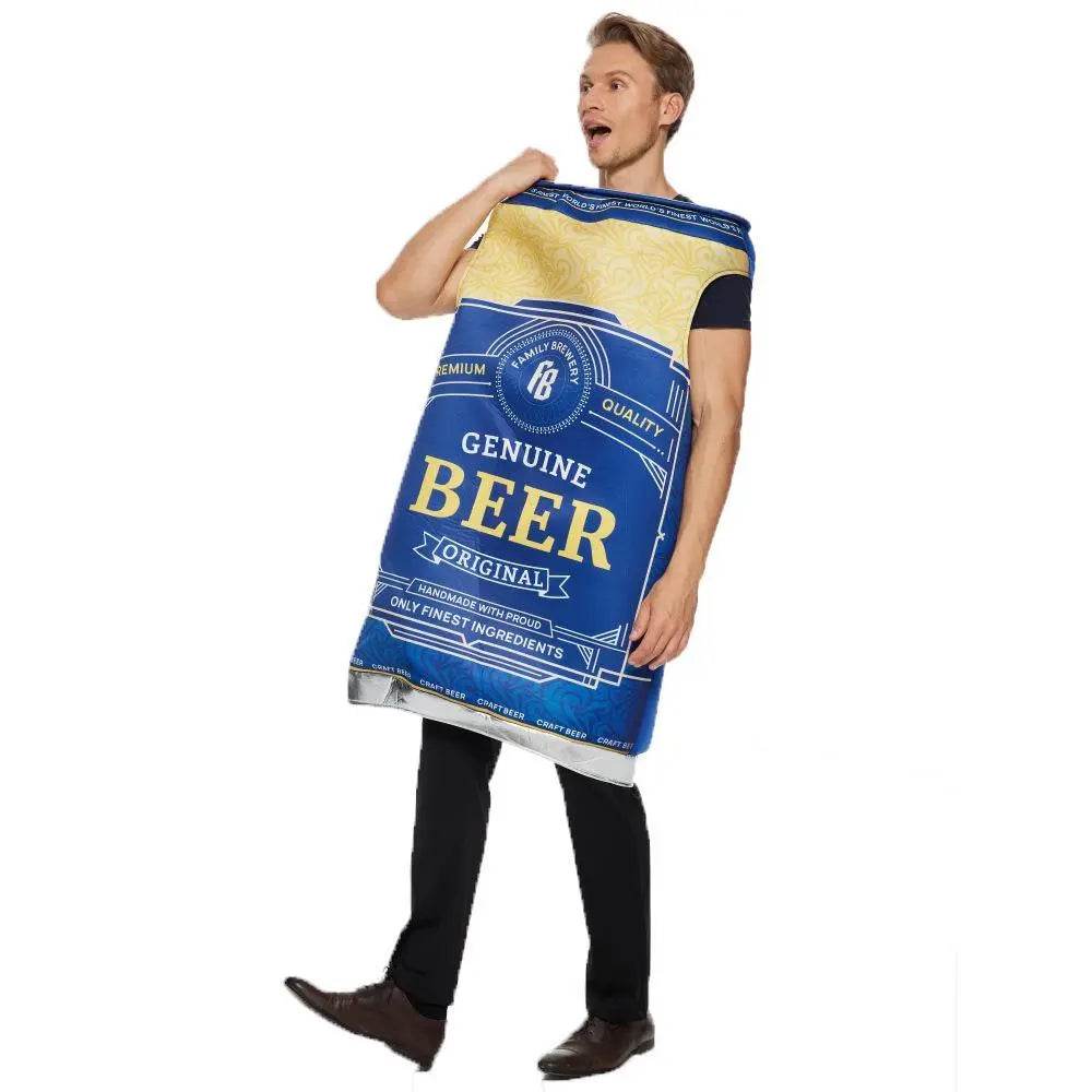 Adult cans beer bottle Oktoberfest Funny Novelty Halloween Cosplay Costume - zzcosplay