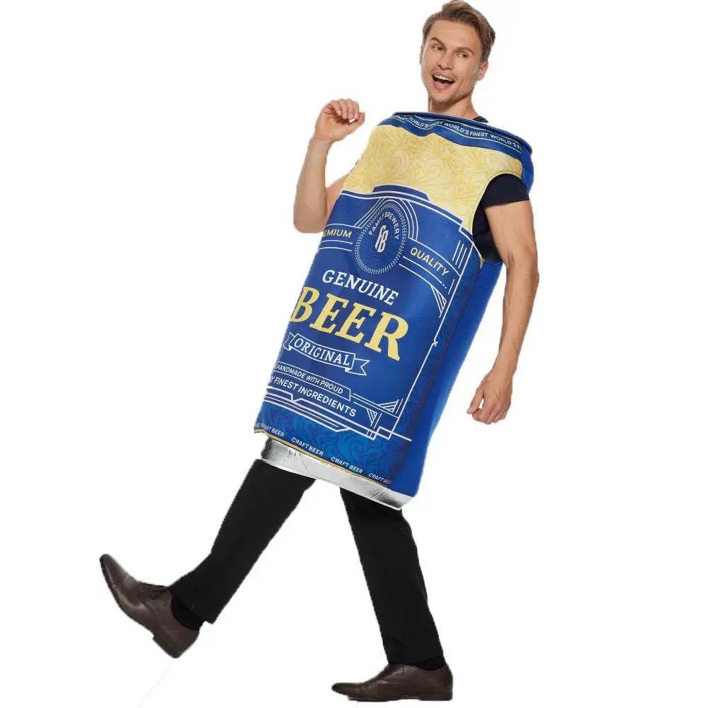 Adult cans beer bottle Oktoberfest Funny Novelty Halloween Cosplay Costume - zzcosplay