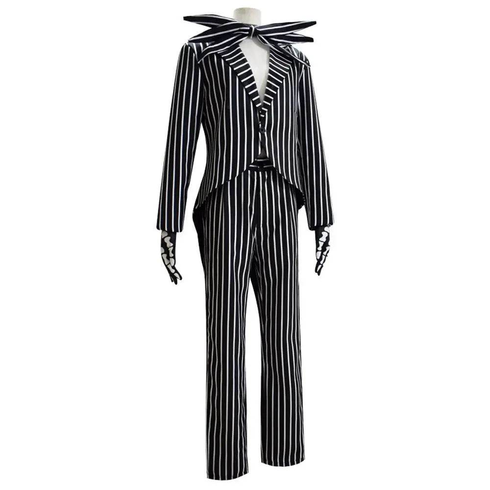 Adult kids Jack Skellington Sally Suit Costume The Nightmare Before Christmas for women men Boy Girl full Set - zzcosplay