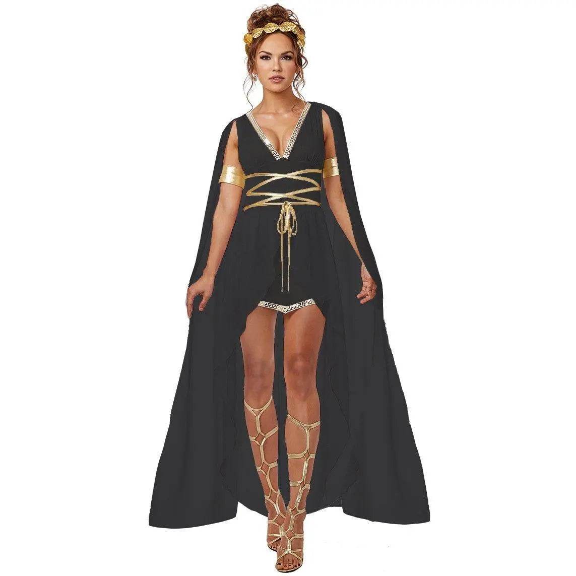 Ancient Greek Goddess Cleopatra Athena Cosplay Costume Medieval Dress - zzcosplay