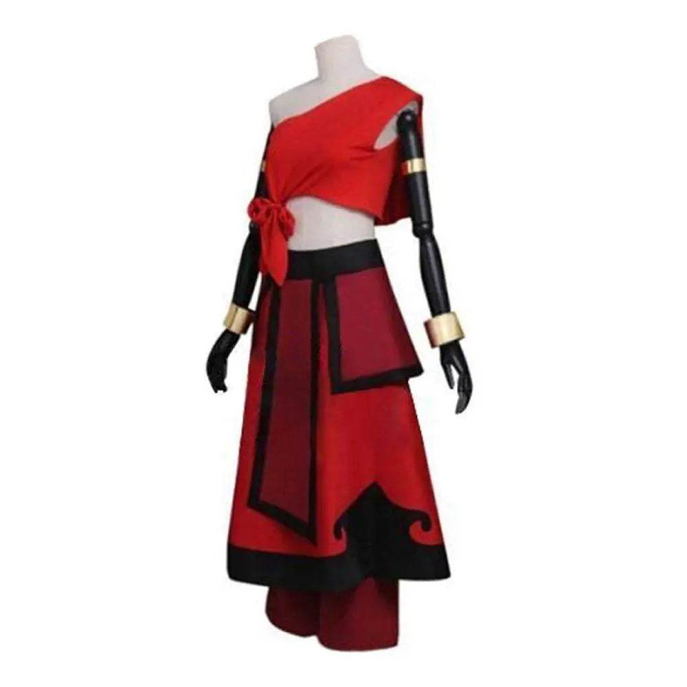 Anime Avatar The Last Airbender Katara Fire Nation Cosplay Costume Halloween Party Outfits Dress For Women - zzcosplay