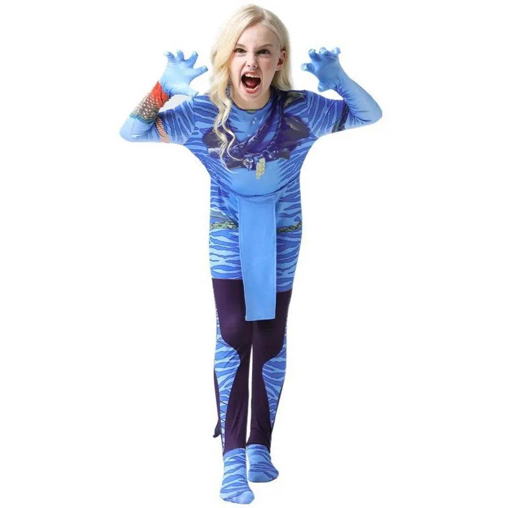 Avatar: The Way of Water Cosplay Costume kids zentai costume jumpsuit - zzcosplay