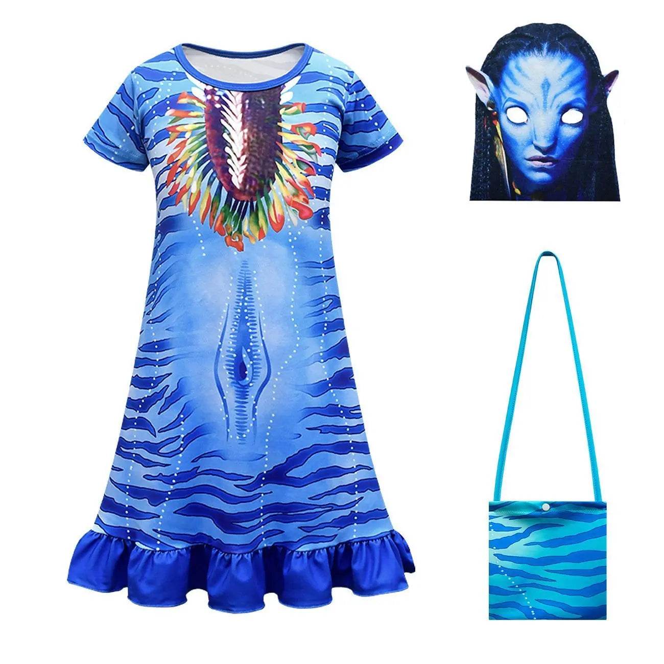 Avatar: The Way of Water Costume Cosplay Pajamas Dress For Kids - zzcosplay