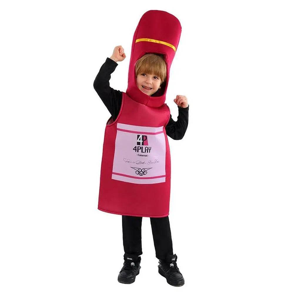 Beer Wine red Bottle Cosplay Costume Children's Day and School Festival Performance Outfit - zzcosplay