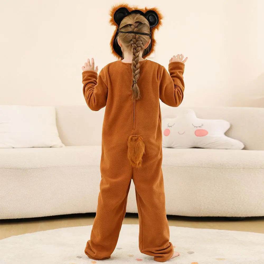 Brown Bear animal furry costume Children's Day Matching Pets Party Halloween - zzcosplay