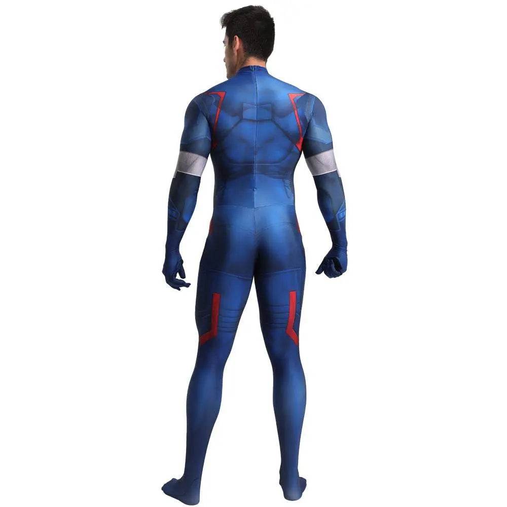 Captain America Outfits Halloween Cosplay Costume Bodysuit - zzcosplay