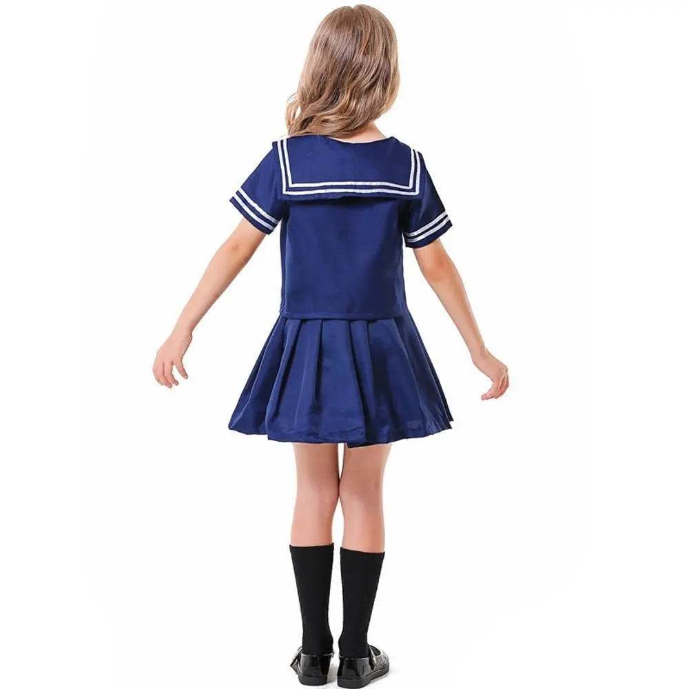 Children's Japanese anime style JK dark blue sailor costume - zzcosplay