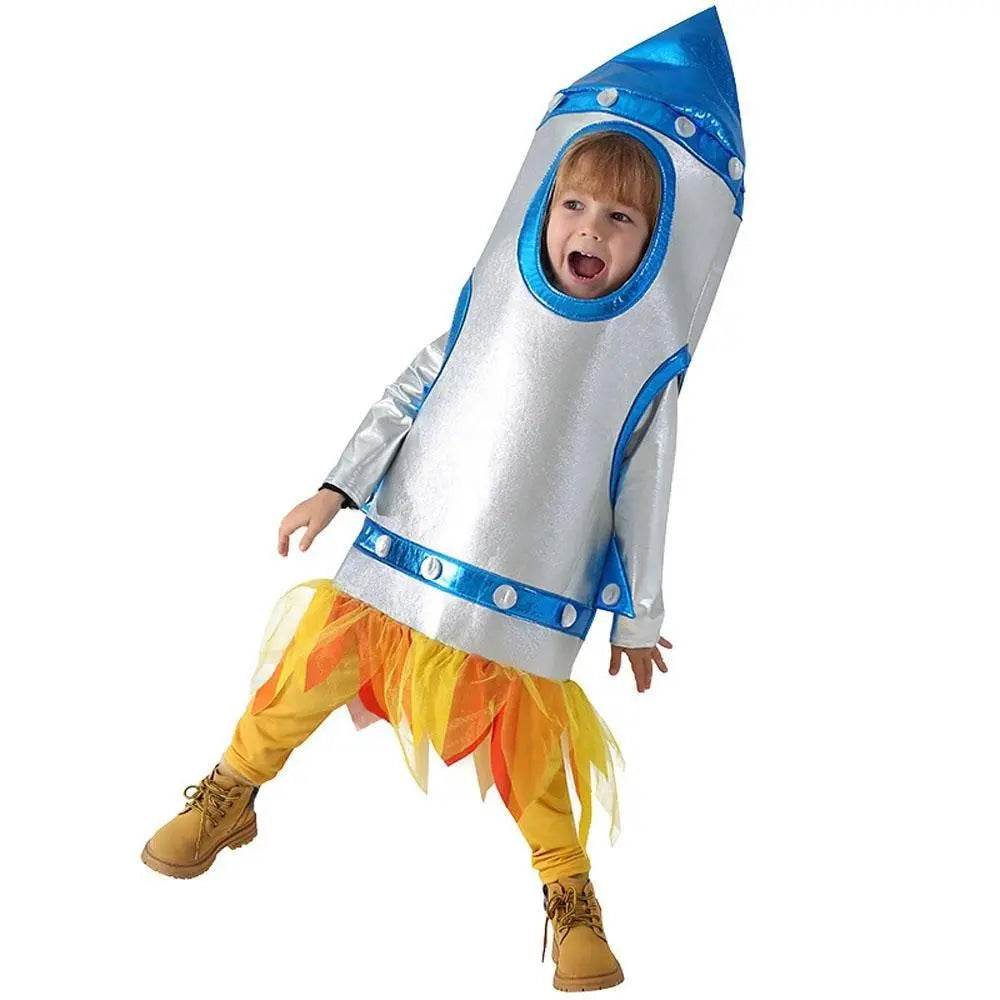 Children's Rocket Astronaut Costume Space Stage Outfit for Kindergarten Performances - zzcosplay