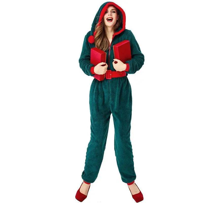 Christmas Family Matching Costume Onesies Hooded Pajamas Jumpsuit - zzcosplay