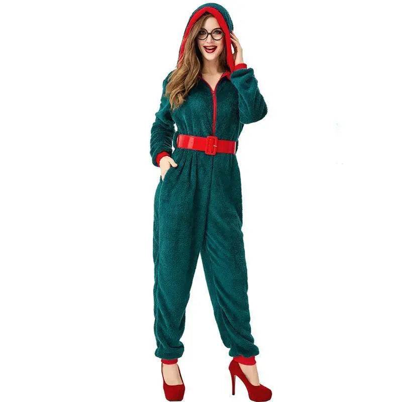 Christmas Family Matching Costume Onesies Hooded Pajamas Jumpsuit - zzcosplay