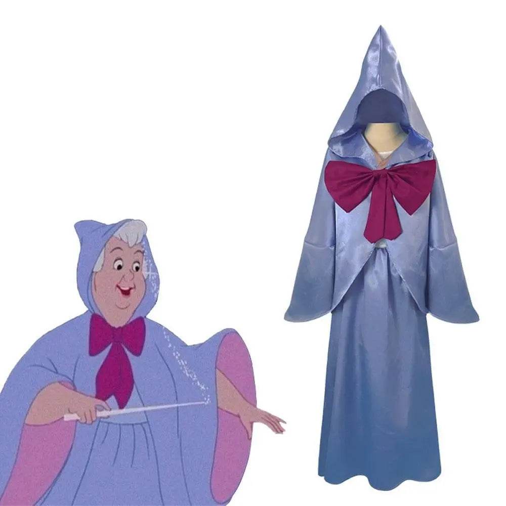Cinderella Fairy Godmother Cosplay Costume Halloween Outfits Party Carnival Suit - zzcosplay