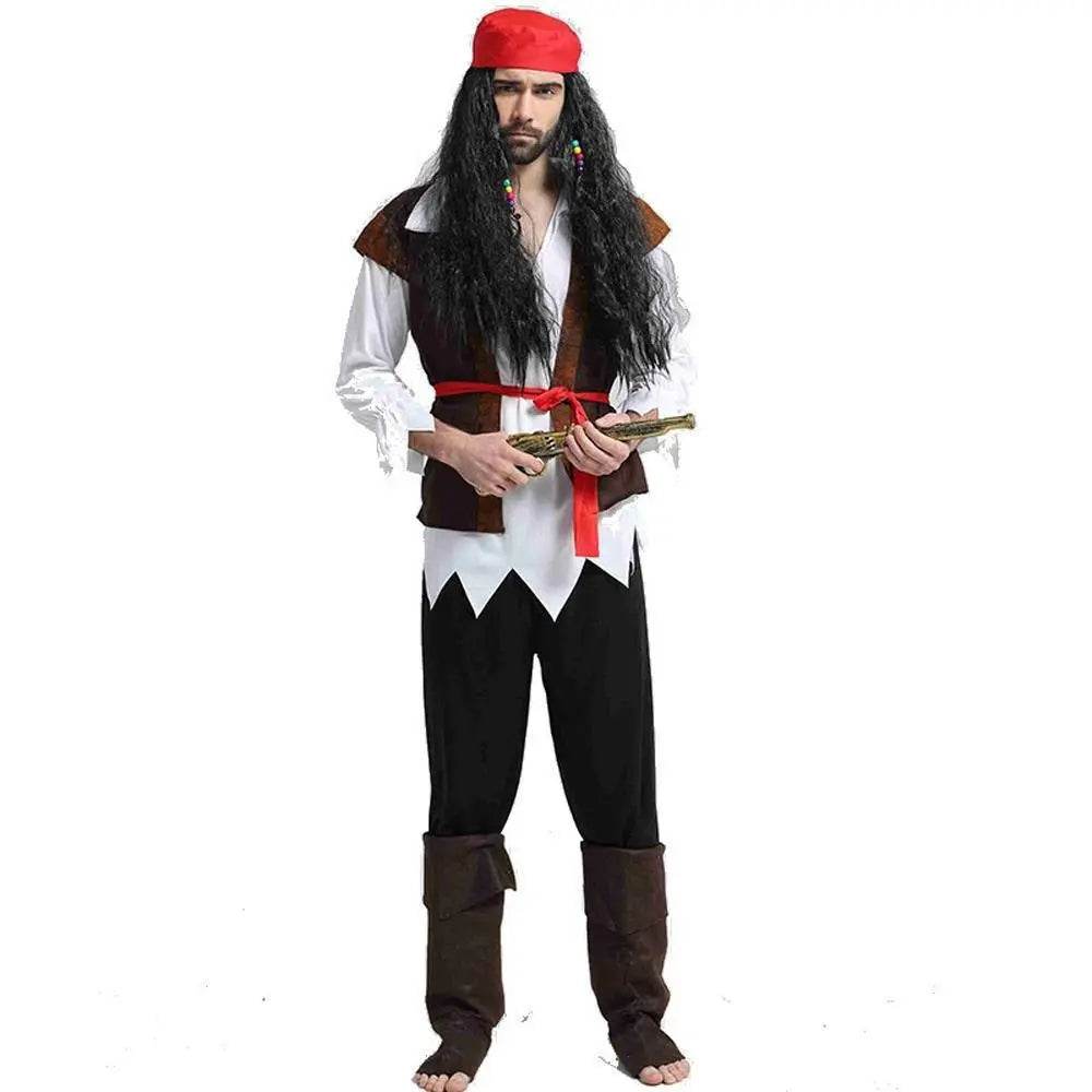 Couples Pirate Outfit Cosplay Costume Fancy Dress Halloween For Adult - zzcosplay