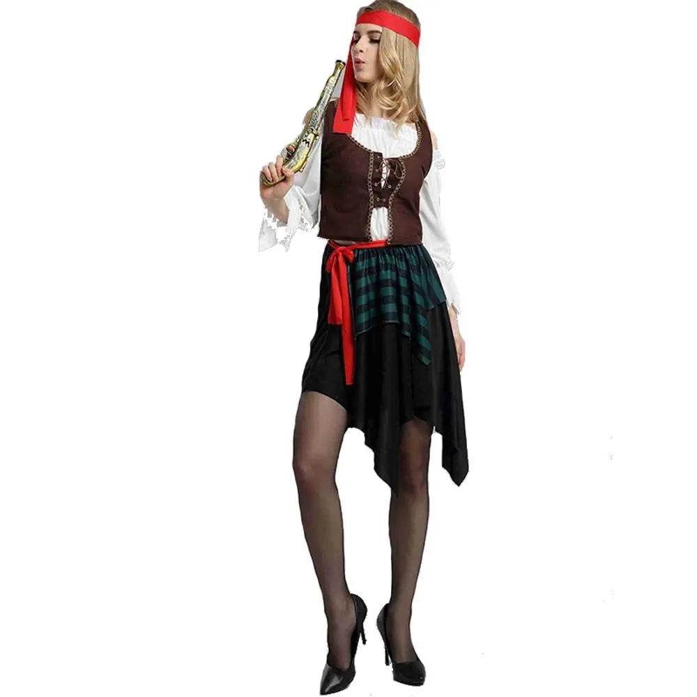 Couples Pirate Outfit Cosplay Costume Fancy Dress Halloween For Adult - zzcosplay