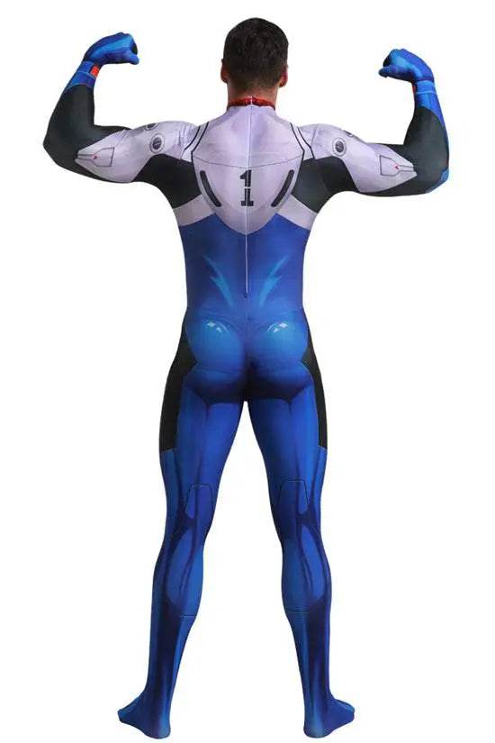 EVA Ikari Shinji Siamese Halloween Cosplay Costume Zentai Jumpsuit - zzcosplay