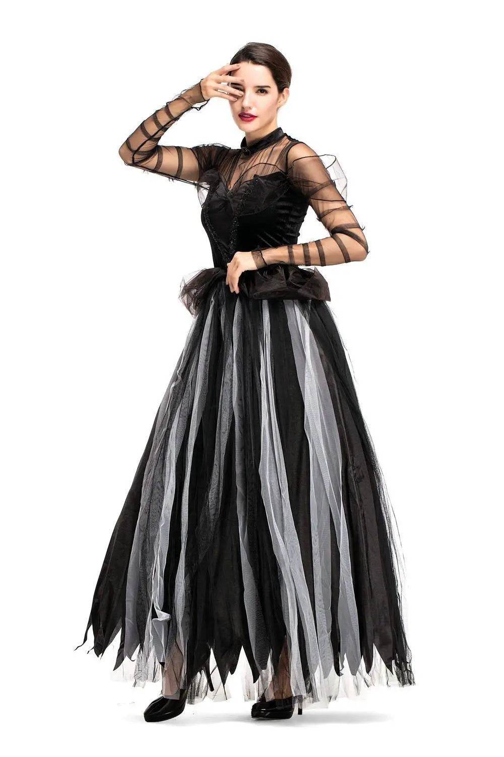 Fairy Tale Black Swan Cos Witch Cos Costume for Halloween Party Prom - zzcosplay