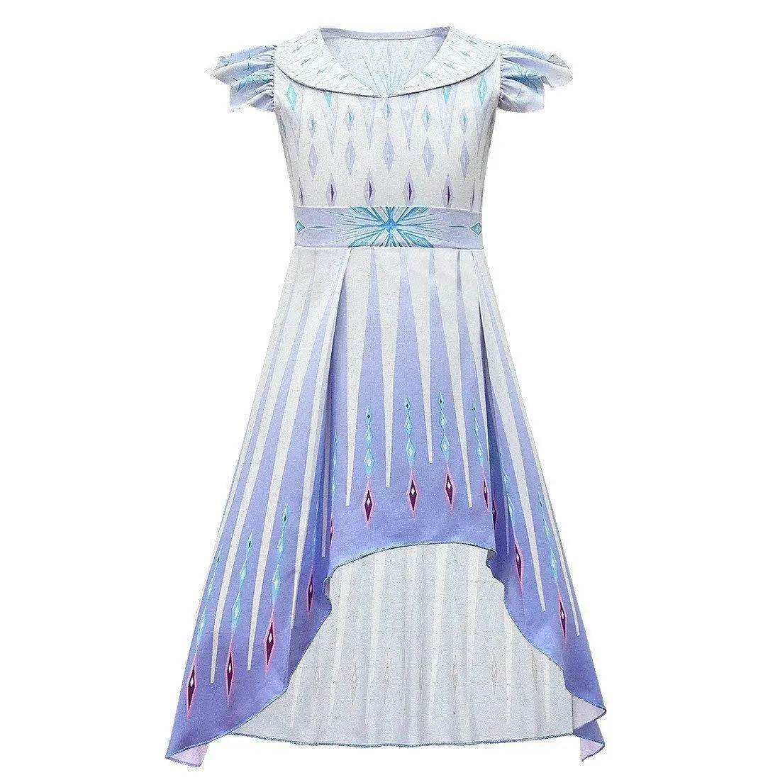 Frozen 2 Cosplay Elsa Halloween Performance Costume Girls Fancy Dress - zzcosplay